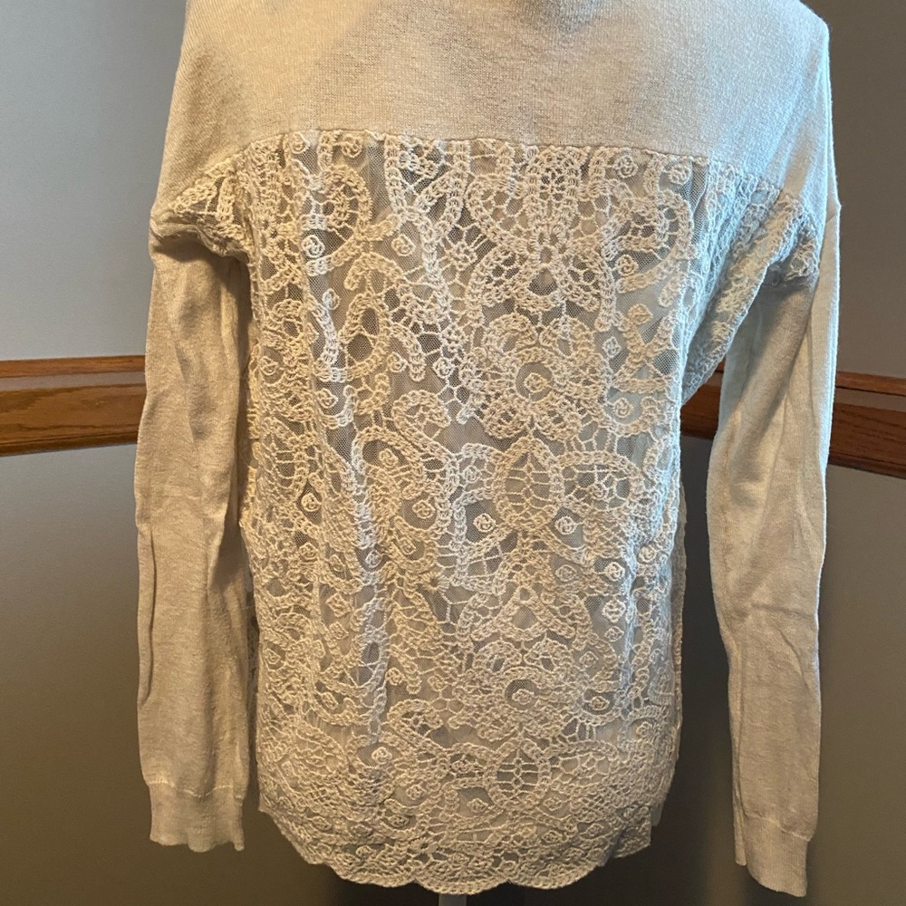 American Eagle lace back sweater